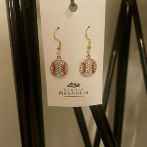 Studio Magnolia Baseball Earrings